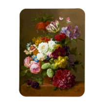 Oljemålningen vintage blomma