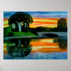 OLJEMÅLNINGEN WOW FACTOR SUNSET poster