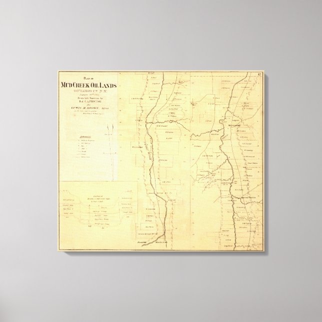 Oljemark i lera Bäck Canvastryck (Framsida)