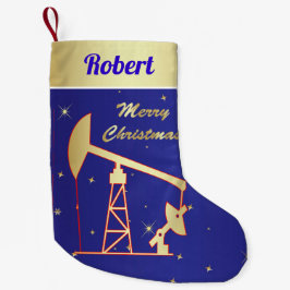 Oljepump Jack God jul Blue Liten Julstrumpa