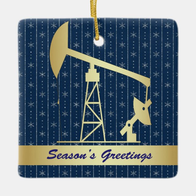 Oljepump Jack jul Julgransprydnad Keramik (Framsida)