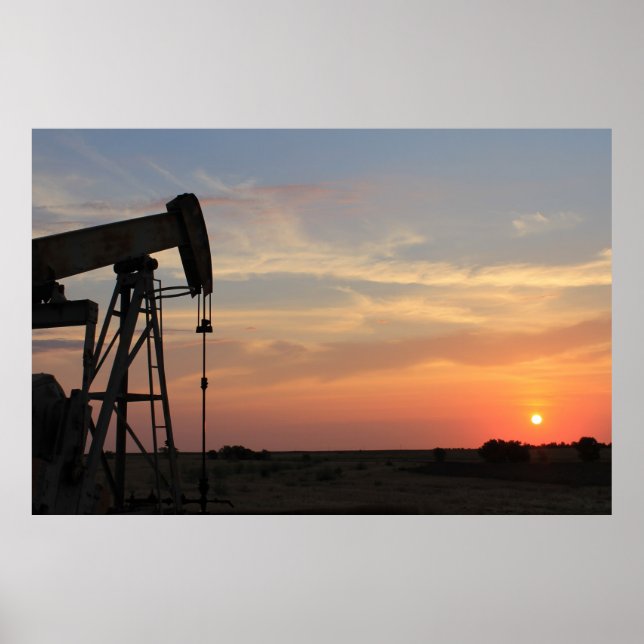 Oljesoluppgång Poster (Framsidan)