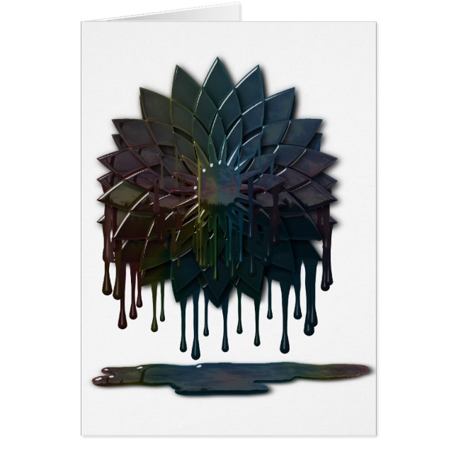 Oljeutsläppskort Hälsningskort (Framsidan)