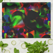 Oljig grönt och rödfläckar med mörk