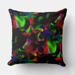 Oljig grönt och rött fläckar med mörkens delar kas kudde