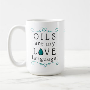 Oljor är min Kärlek-språkkaffe Mugg/grönt Kaffemugg