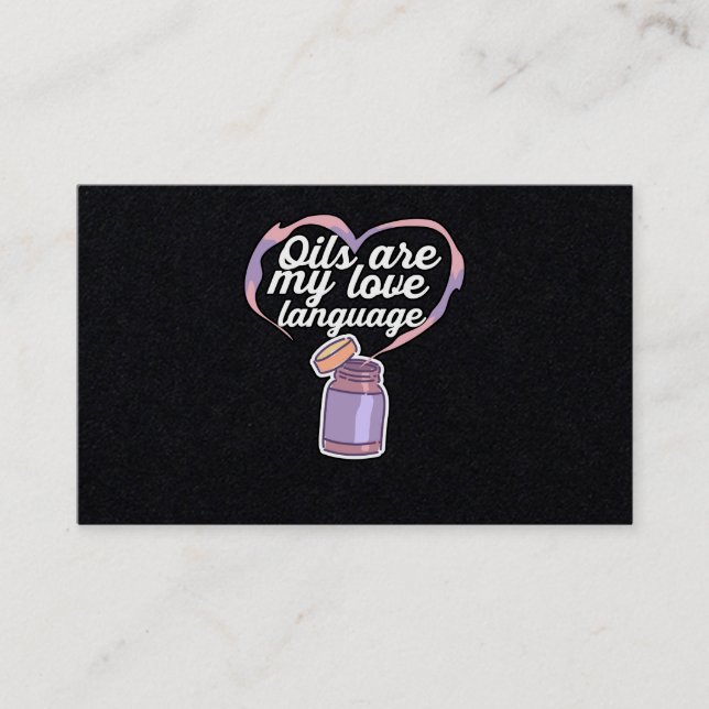 Oljor är min stora oils-gåva från Kärlek Visitkort (Framsida)