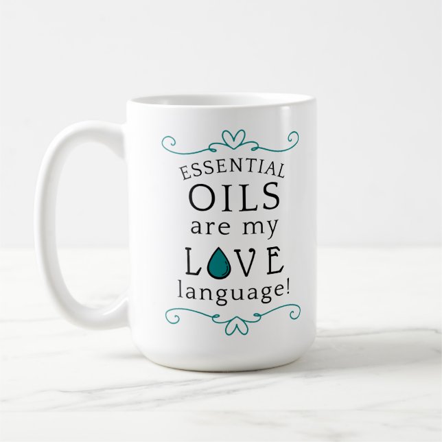 Oljor Är Mitt Kärleksspråk Kaffe Mugg Teal/grön (Vänster)