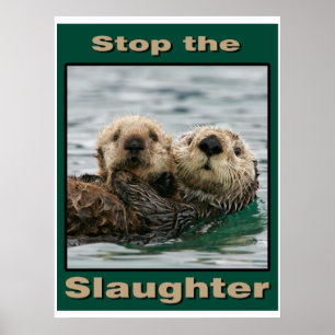 Oljor i havet - stoppa slakten poster