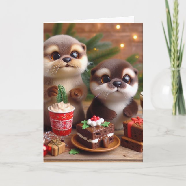 Oljor och julsötsaker kort (Framsida)