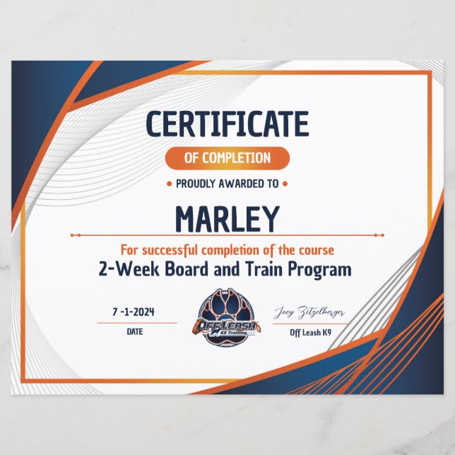 OLK9-certifikat #9 (Framsida)