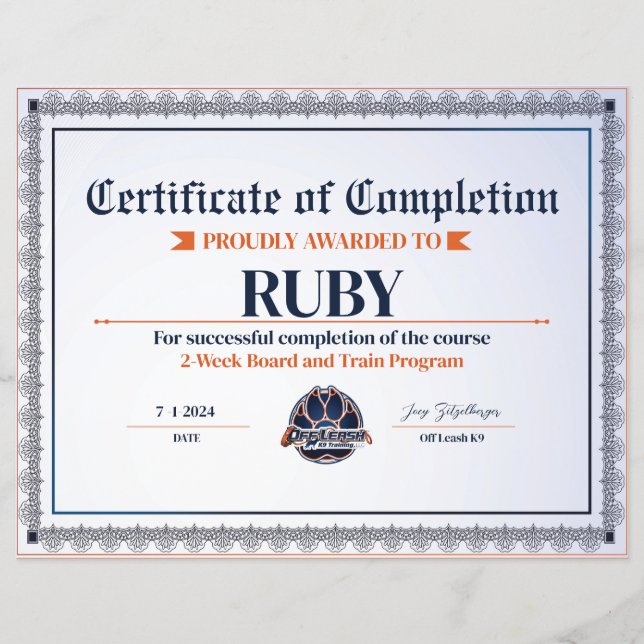 OLK9-certifikat nr 12 (Framsida)