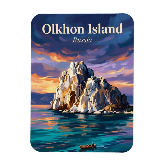 Olkhonön ön Ryssland Magnet (Vertikal)