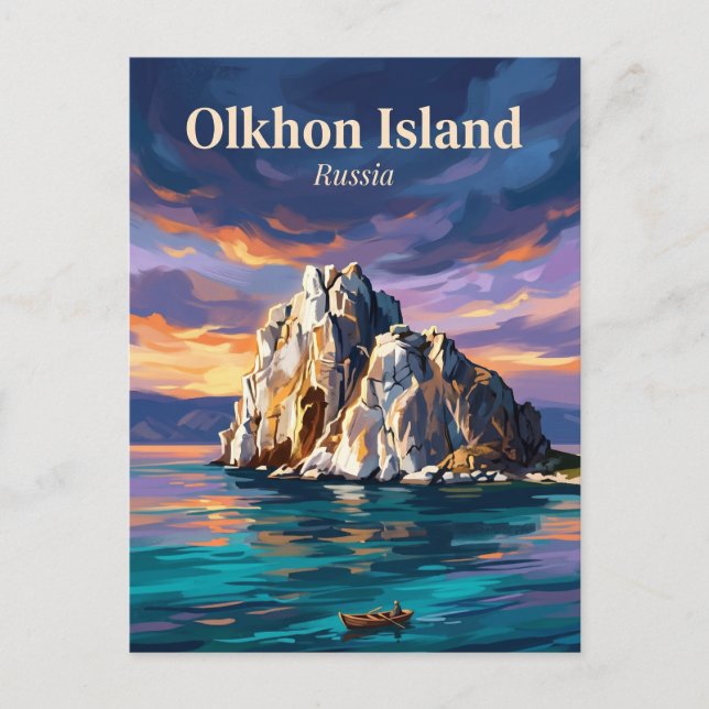 Olkhonön ön Ryssland Vykort (Framsida)