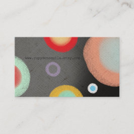 Ölkreide Circles Abstrakt Watercolor Art Art Visitkort