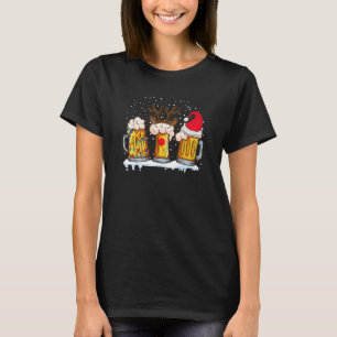 Ölkrus Julgran Ljusstakar Ren Jul Santa T Shirt