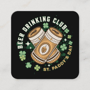 Ölkryssarklubben St. Paddy's Day Fyrkantigt Visitkort