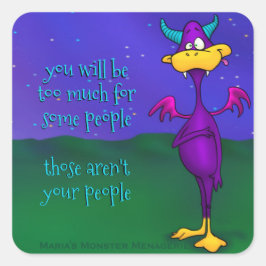 Ollie, dekal fyrkantigt klistermärke