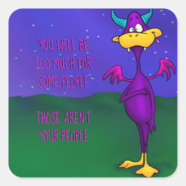 Ollie, dekal fyrkantigt klistermärke