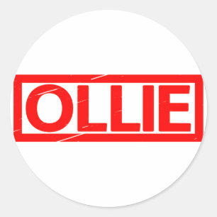 Ollie Frimärke Runt Klistermärke