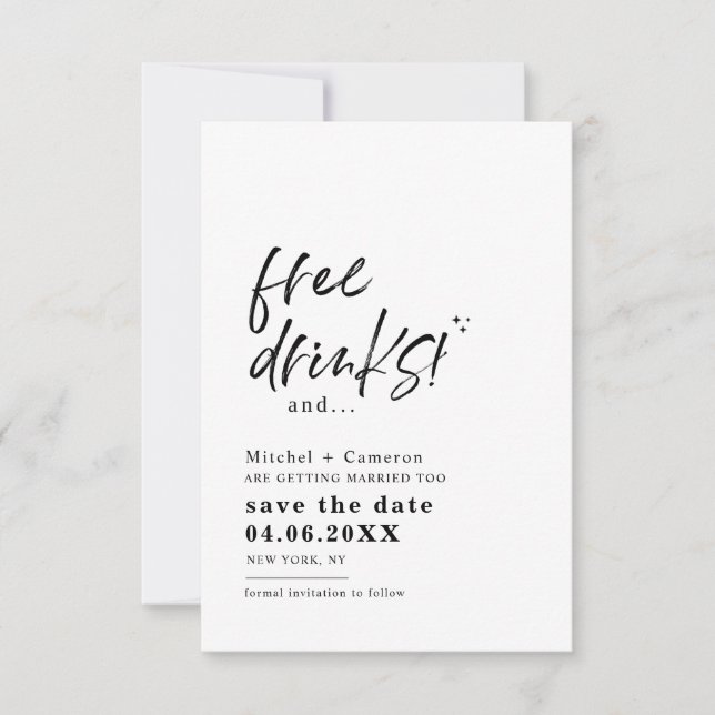 Ollie | Gratis dryck Spara datum meddelande (Framsida)