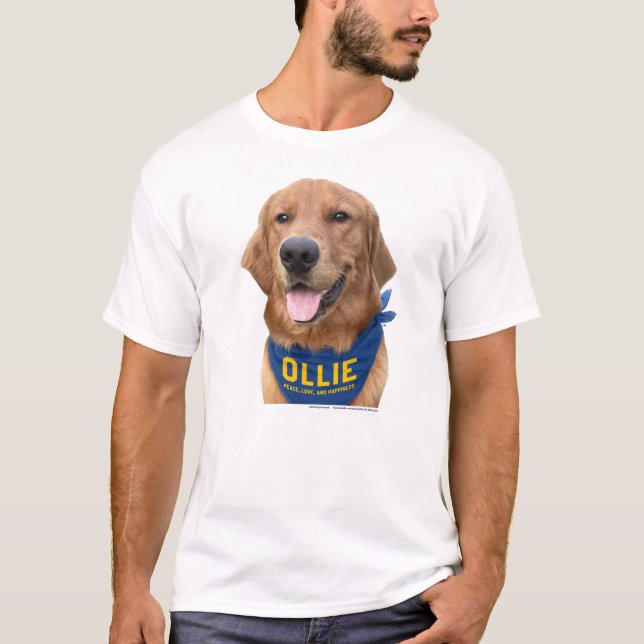 Ollie Lucky Hund Manar Photo T-Shirt (Framsida)