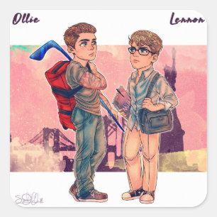 Ollie och Lennon klistermärke