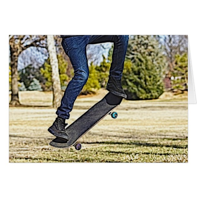 Ollie Painterly Hälsningskort (Framsidan Horizontal)