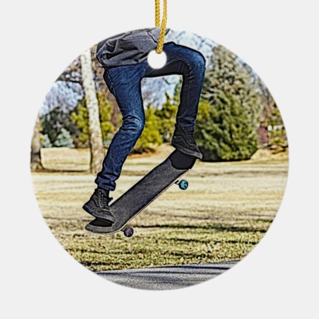 Ollie Painterly Julgransprydnad Keramik (Framsidan)