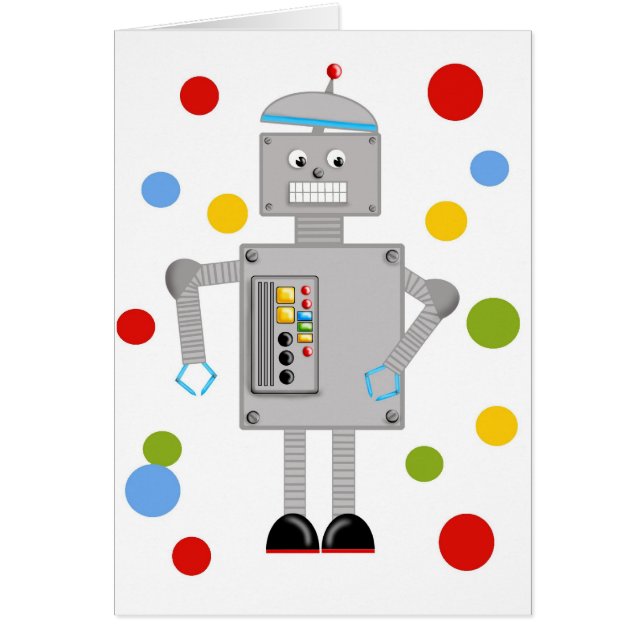 Ollie roboten hälsningskort (Framsidan)