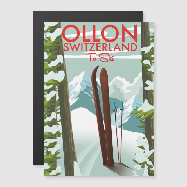 Ollon Schweiz Skidor  (Fram/baksida)