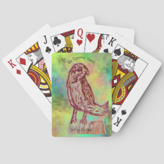 Olly Berömd Hawk spelar kort Casinokort