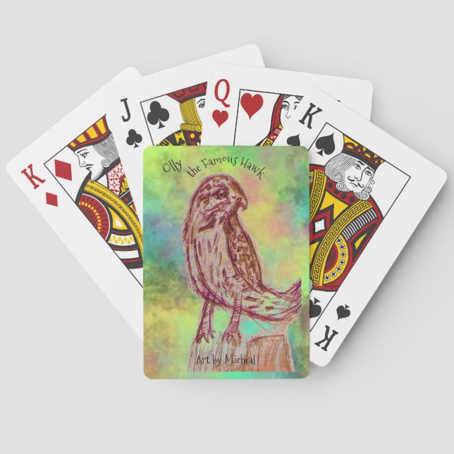 Olly Berömd Hawk spelar kort Casinokort (Baksidan)