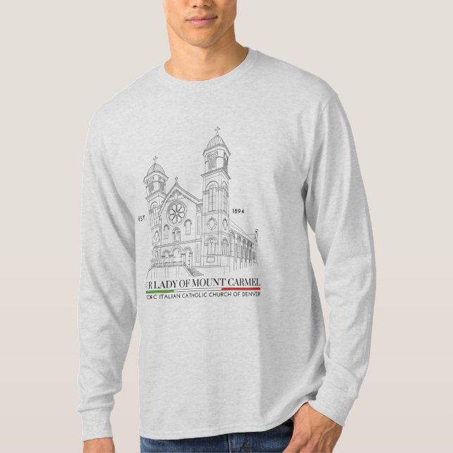 OLMC Line Logotyp Manar Långärmad T-Shirt Ash (Framsida)