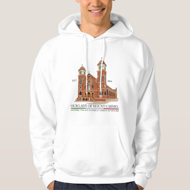 OLMC Logotyp Manar apparPullover Hoodie White (Framsida)