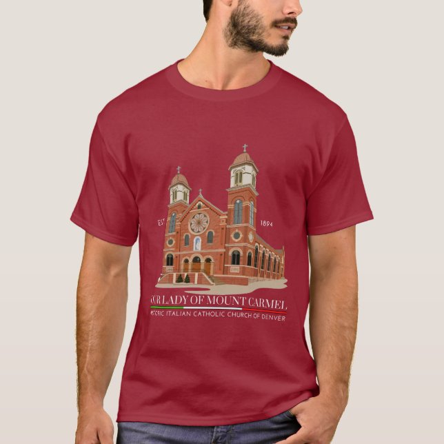 OLMC-Logotyp Manar-Shirt Maroon T Shirt (Framsida)