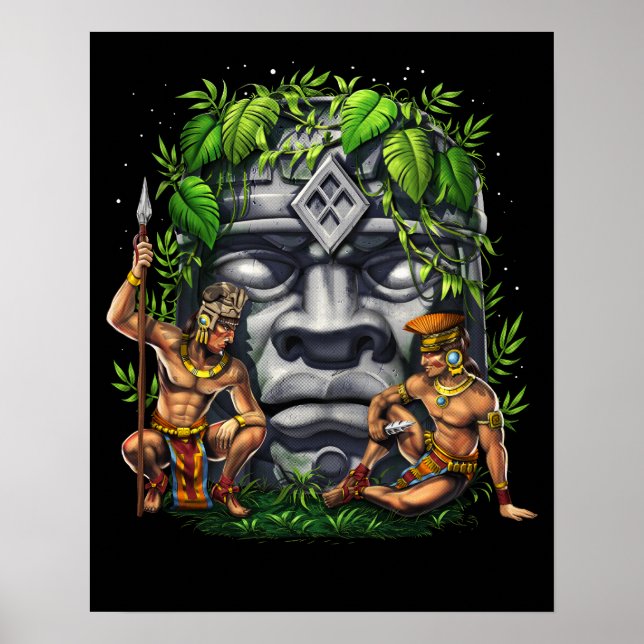 Olmec Head Warriors Poster (Framsidan)