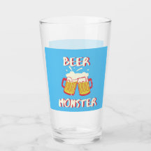 Ölmonster | Blå Bakgrund Glasvaror