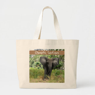 Olmoti Safari Elephant Tote Bag Jumbo Tygkasse