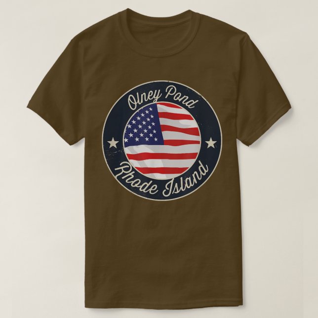 Olney Pond - Patriotic Rhode Island Souvenir T-Shi T Shirt (Design framsida)