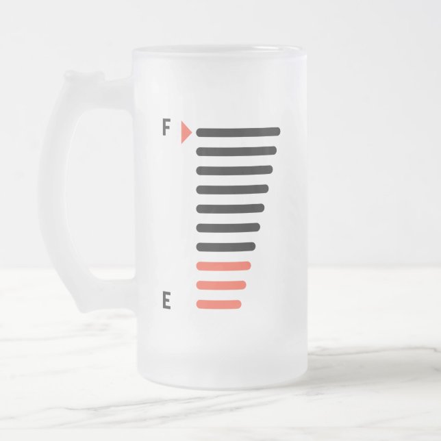 Ölnivå för ditt ölglas frostat ölglas (Vänster)