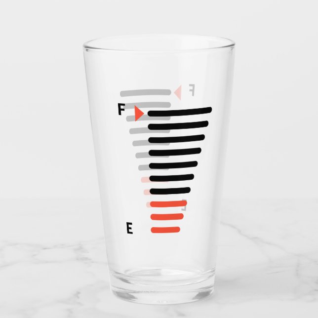 Ölnivå för ditt ölglas glaskopp (Framsida)