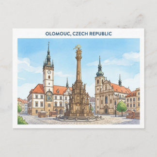 Olomouc Tjeckien Reseskort Vykort
