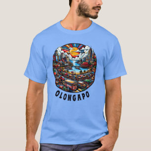 Olongapo City Filippinerna Stadens siluett vänner T Shirt