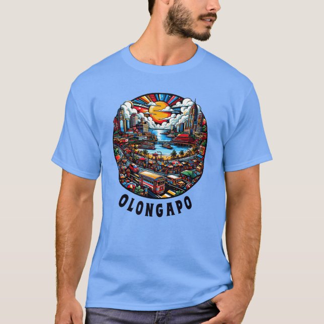 Olongapo City Filippinerna Stadens siluett vänner T Shirt (Framsida)