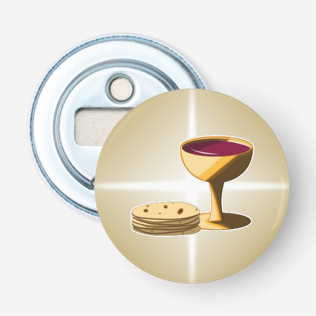 Olossat bröd och Vin den sista leveransen Påsk Flasköppnare (Framsidan)