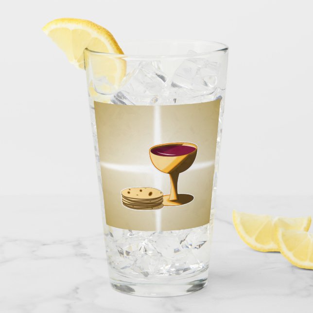 Olossat bröd och Vin den sista leveransen Påsk Glaskopp (Framsida Ice)