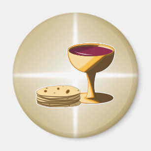 Olossat bröd och Vin den sista leveransen Påsk Magnet