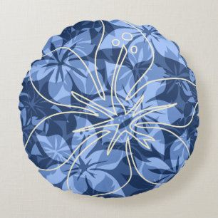 Olowalu Hibiscus Hawaiian Camo Reversible Rund Kudde