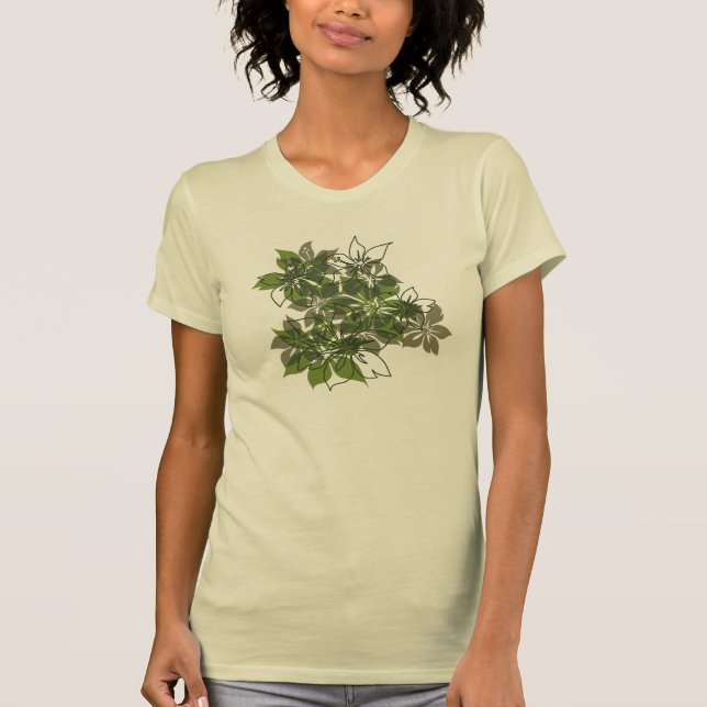 Olowalu Hibiscus Hawaiian Camo Tees Tröja (Framsida)